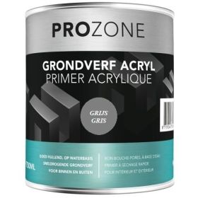 Prozone grondverf grijs acryl 750ml WB